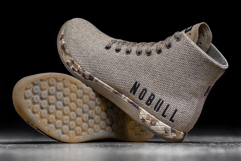 NOBULL High-Top Earth Superfabric Uzun Spor Ayakkabı Erkek - Gri - Turkiye (BVS-179546)